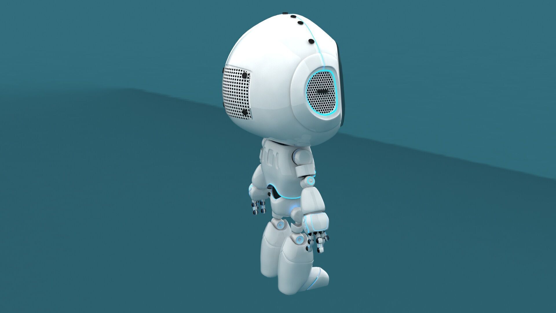 Cartoon Robot 3D model_5