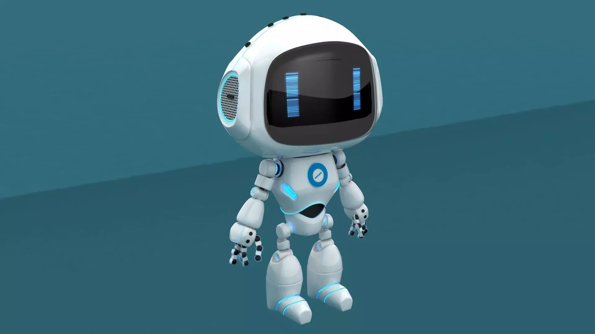 Cartoon Robot 3D model_0
