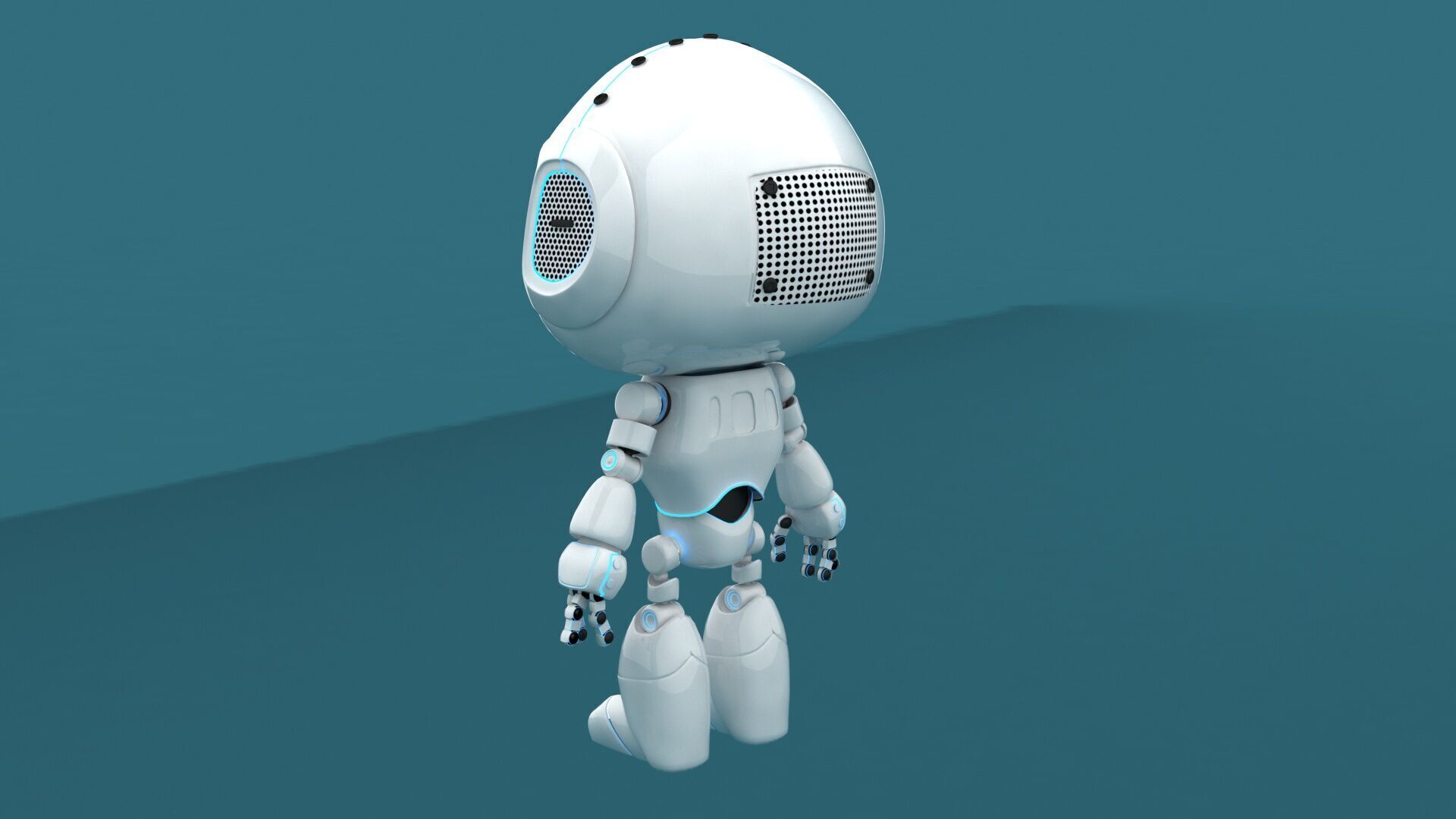 Cartoon Robot 3D model_3