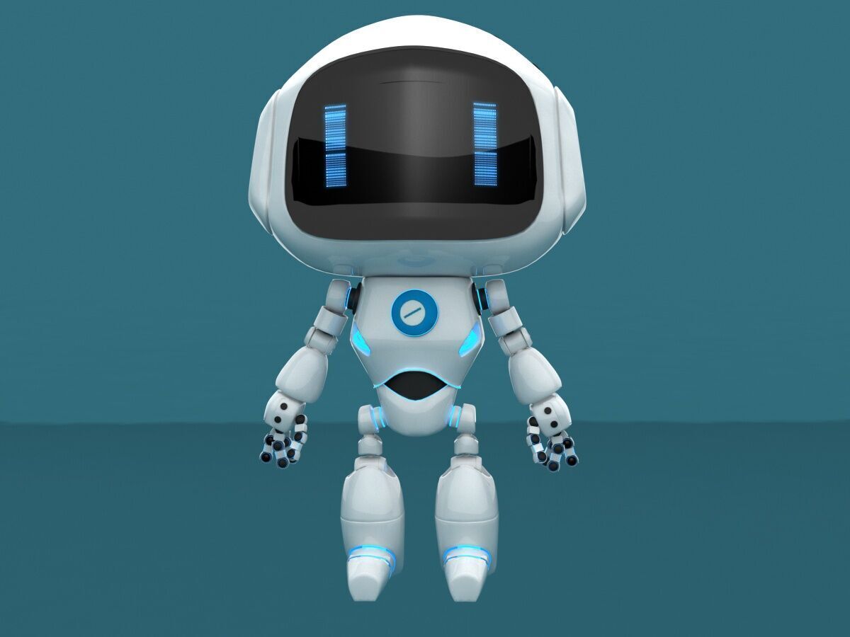 Cartoon Robot 3D model_1