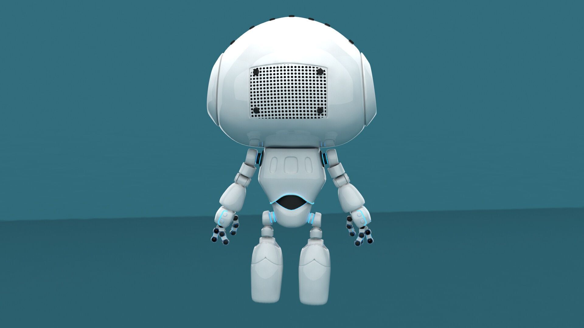 Cartoon Robot 3D model_4