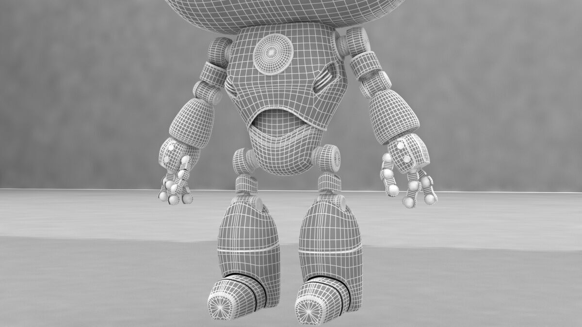 Cartoon Robot 3D model_16