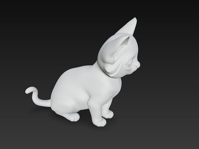 Optimized Low-Poly Kitten 3D Model UE5- Unity Real-Time Ready Low-poly 3D model_9