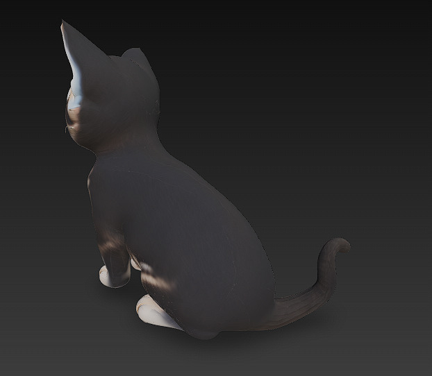 Optimized Low-Poly Kitten 3D Model UE5- Unity Real-Time Ready Low-poly 3D model_5