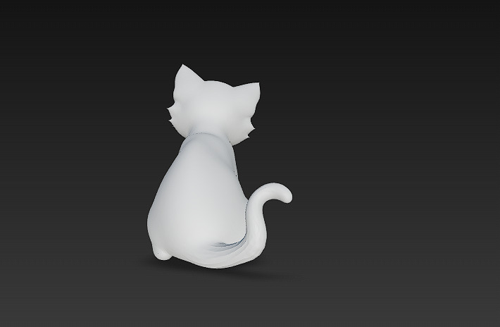 Optimized Low-Poly Kitten 3D Model UE5- Unity Real-Time Ready Low-poly 3D model_10