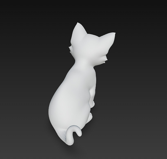Optimized Low-Poly Kitten 3D Model UE5- Unity Real-Time Ready Low-poly 3D model_14