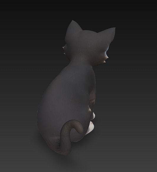 Optimized Low-Poly Kitten 3D Model UE5- Unity Real-Time Ready Low-poly 3D model_6