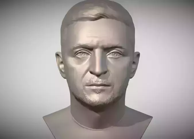 President of Ukraine Volodymyr Zelensky bust 3D print model