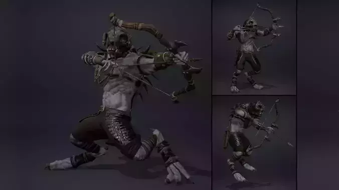 Gloom Archer Arm1 Brutal Low-poly 3D model