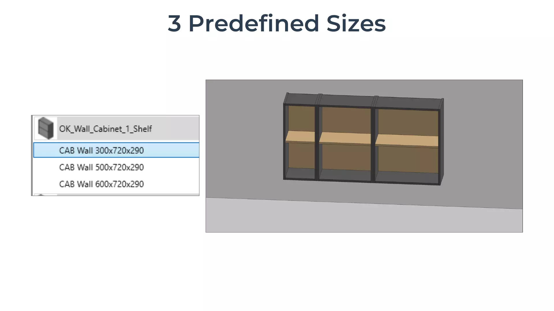 FREE FAMILY - SINGLE SHELF WALL Cabinet UK Parametric Sample Free 3D model_1