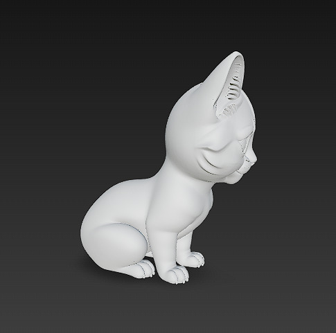 Optimized Low-Poly Kitten 3D Model UE5- Unity Real-Time Ready Low-poly 3D model_9