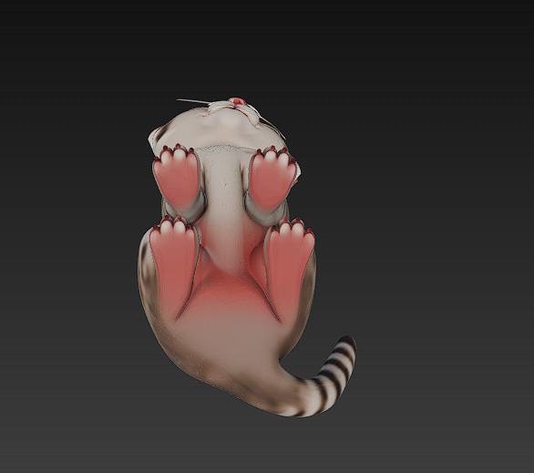 Optimized Low-Poly Kitten 3D Model UE5- Unity Real-Time Ready Low-poly 3D model_7