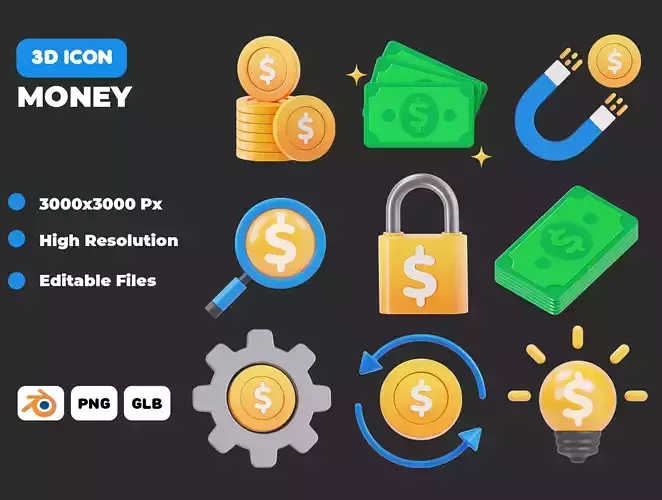  Money 3D Illustration Pack