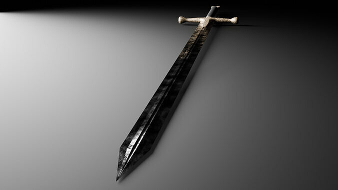 English Longsword Low-poly 3D model