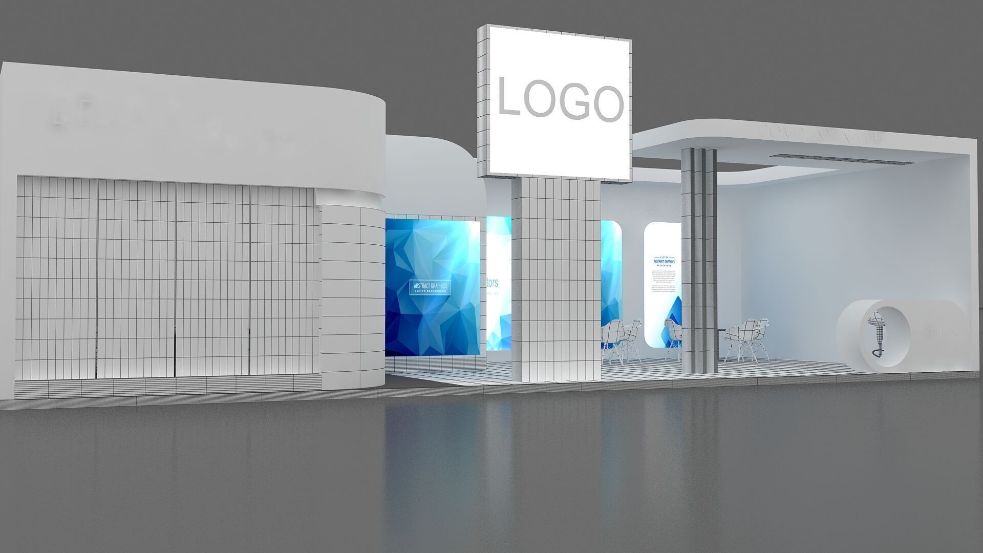 3D Booth 3D model_7