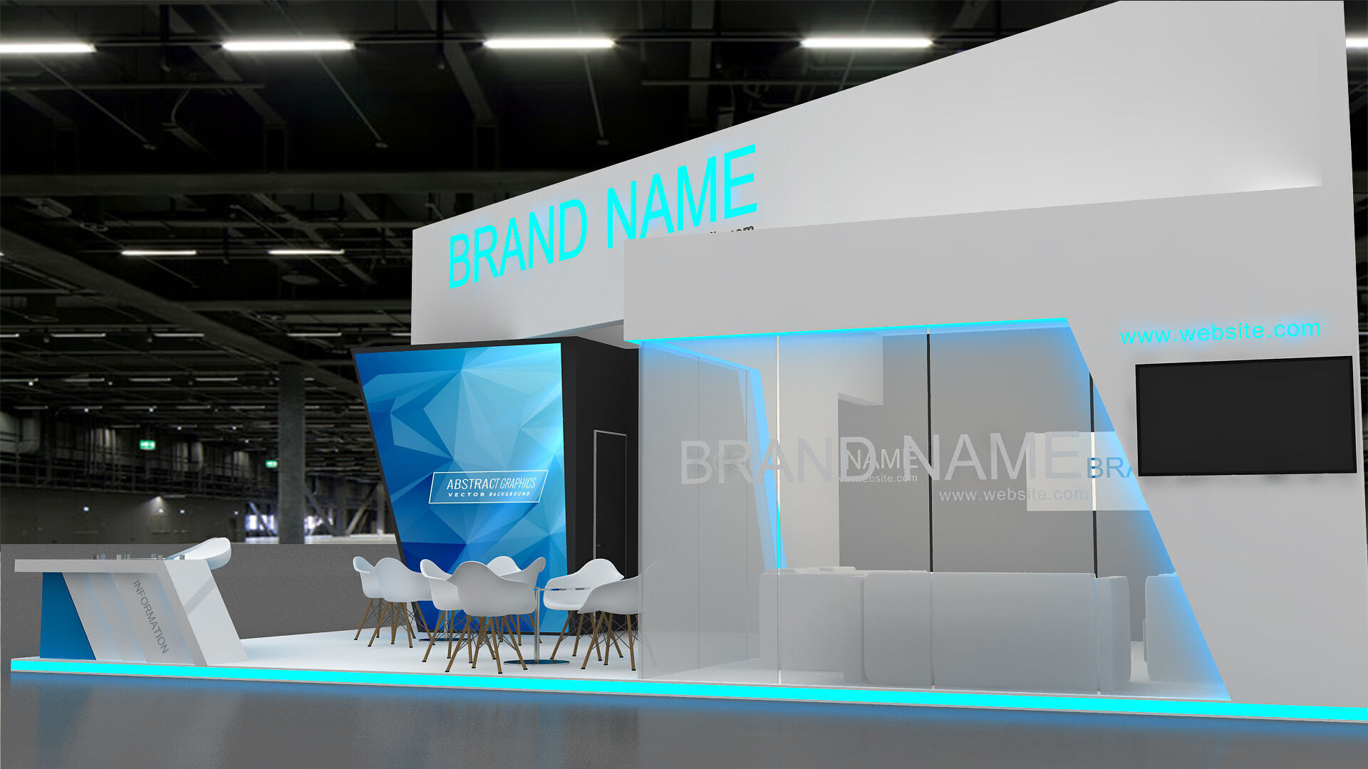 3d booth 3D model_3