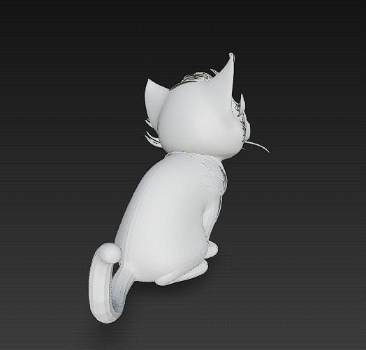 Optimized Low-Poly Kitten 3D Model UE5- Unity Real-Time Ready Low-poly 3D model_11