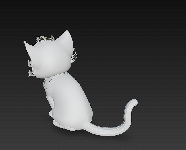 Optimized Low-Poly Kitten 3D Model UE5- Unity Real-Time Ready Low-poly 3D model_10