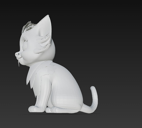 Optimized Low-Poly Kitten 3D Model UE5- Unity Real-Time Ready Low-poly 3D model_9