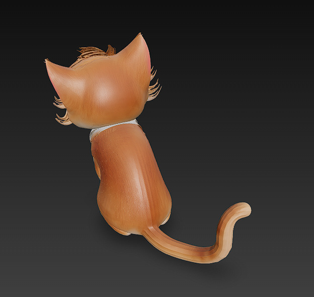 Optimized Low-Poly Kitten 3D Model UE5- Unity Real-Time Ready Low-poly 3D model_4