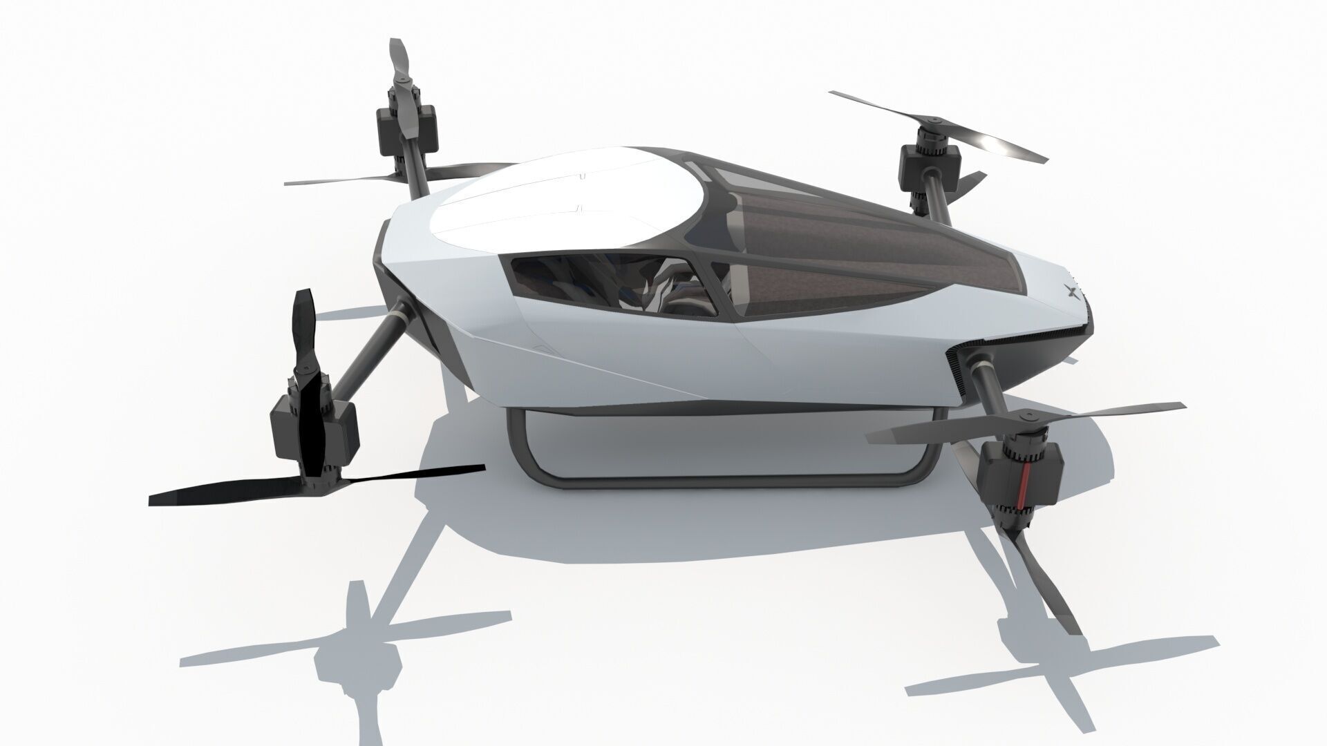 Evtol Flying Car Xpeng Traveler X2 3D model_2