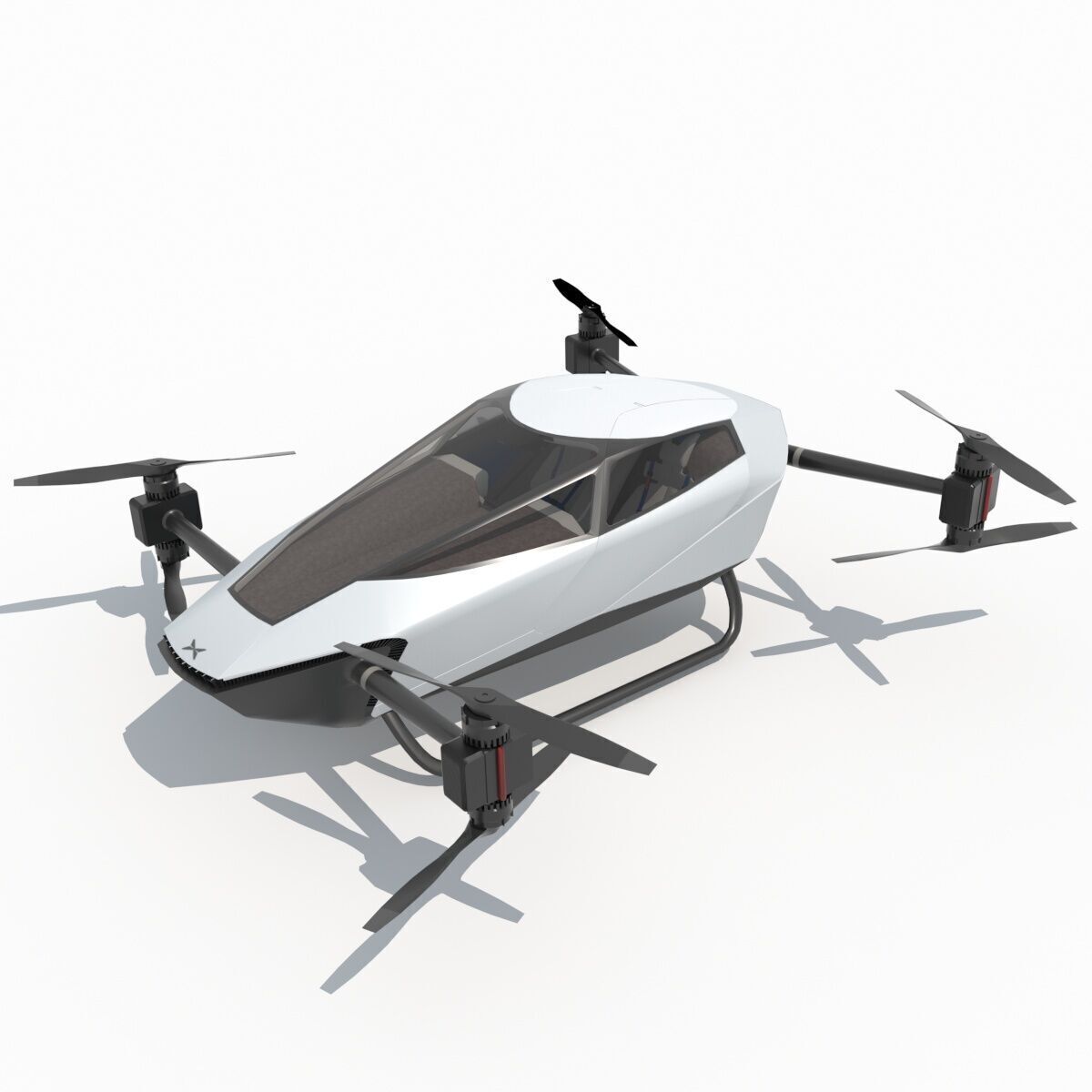 Evtol Flying Car Xpeng Traveler X2 3D model_1