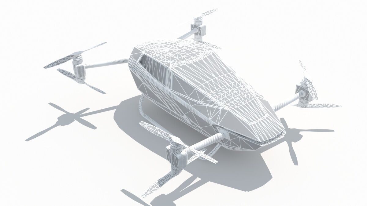 Evtol Flying Car Xpeng Traveler X2 3D model_14