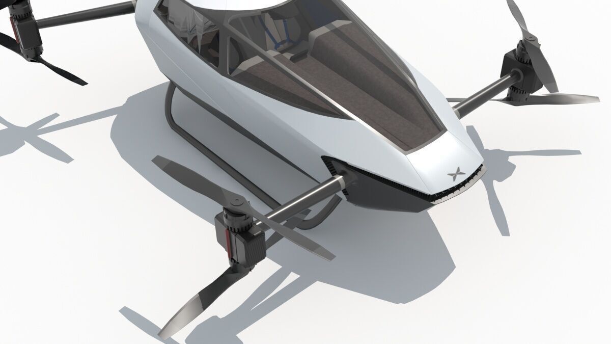 Evtol Flying Car Xpeng Traveler X2 3D model_8