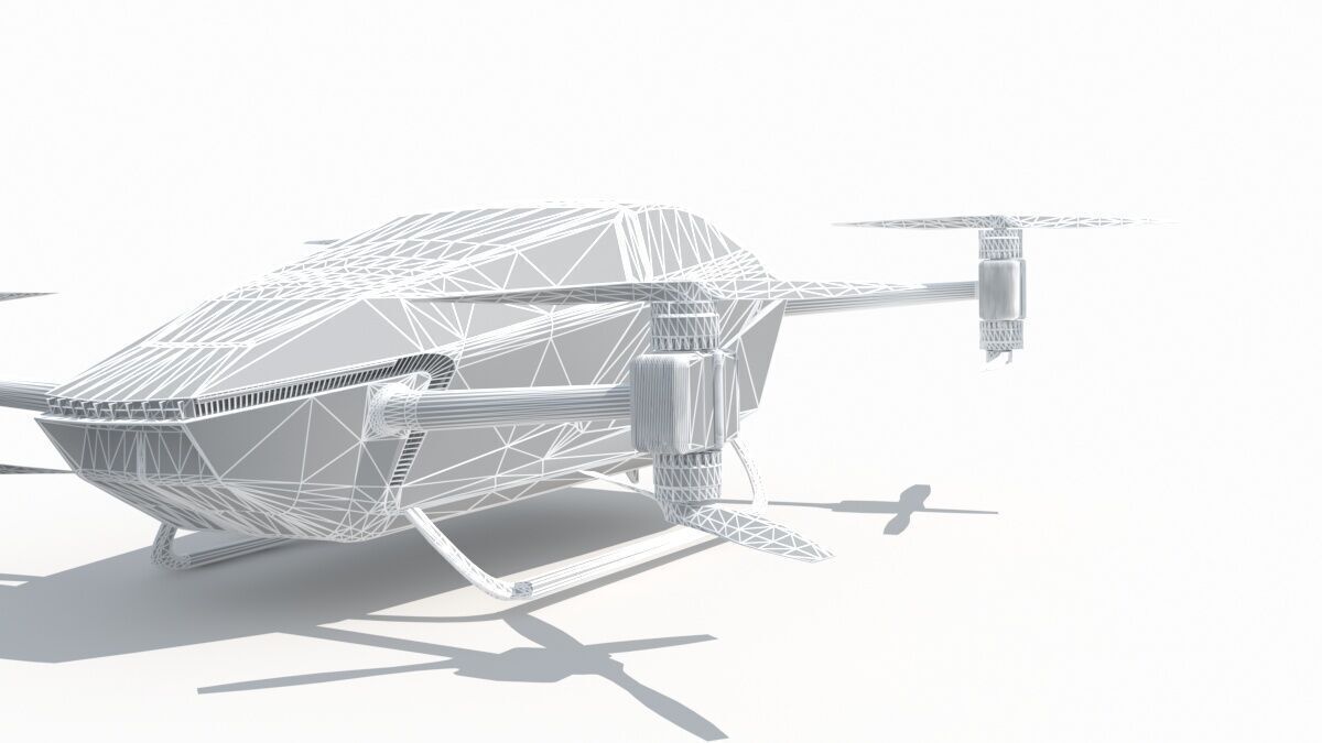 Evtol Flying Car Xpeng Traveler X2 3D model_16