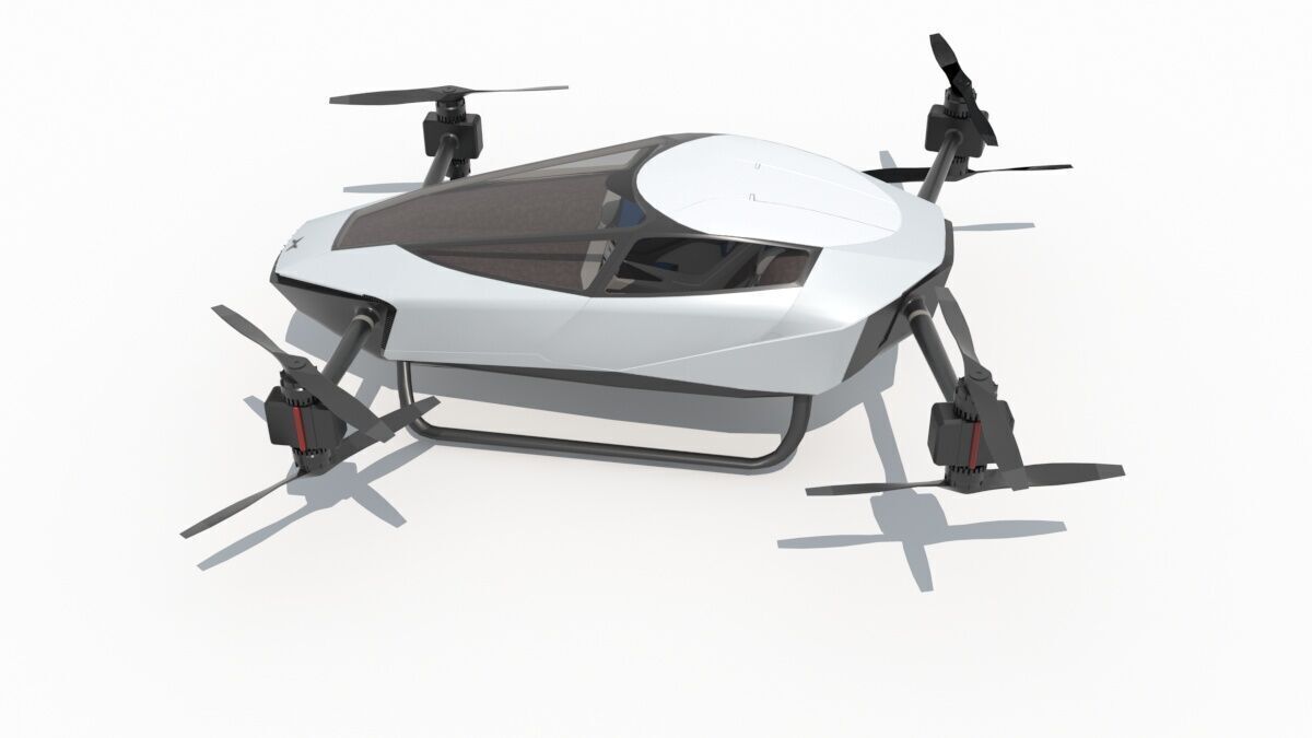 Evtol Flying Car Xpeng Traveler X2 3D model_6
