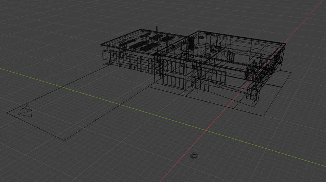 Industrial Two-Story Building Low Poly PBR Game Ready Asset Low-poly 3D model_14
