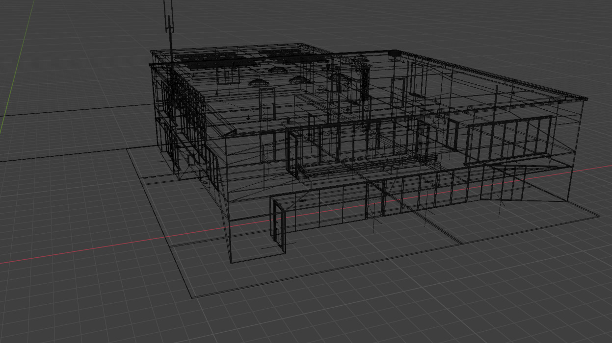 Industrial Two-Story Building Low Poly PBR Game Ready Asset Low-poly 3D model_15