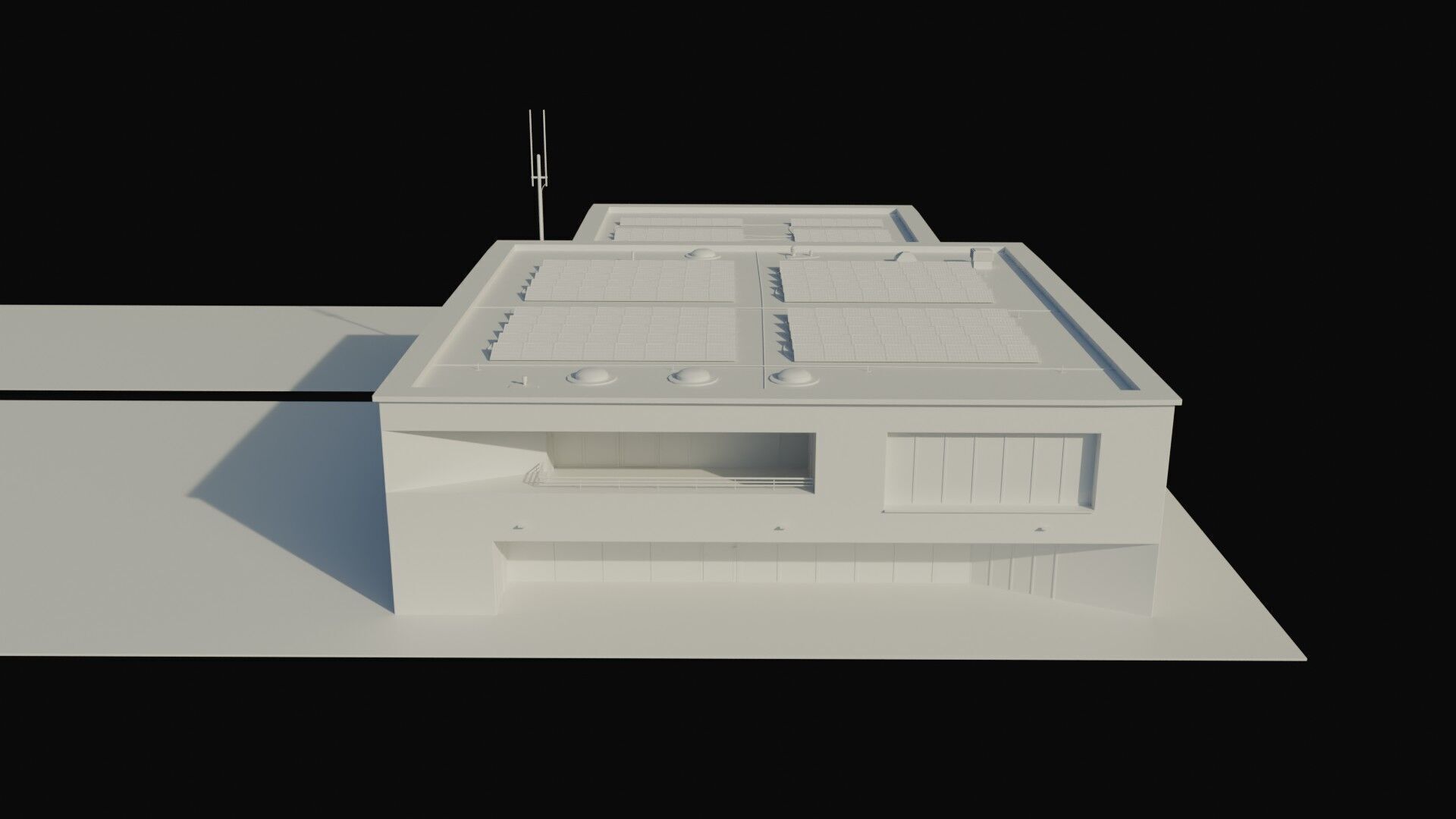 Industrial Two-Story Building Low Poly PBR Game Ready Asset Low-poly 3D model_20