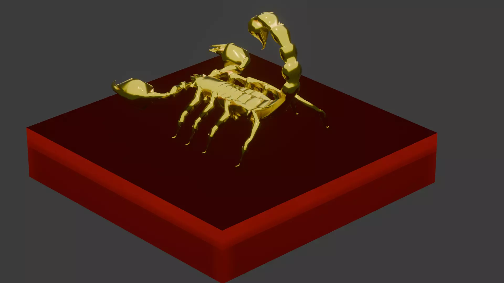 Golden Scorpion 3D Model Decorative Sculpture 3D model