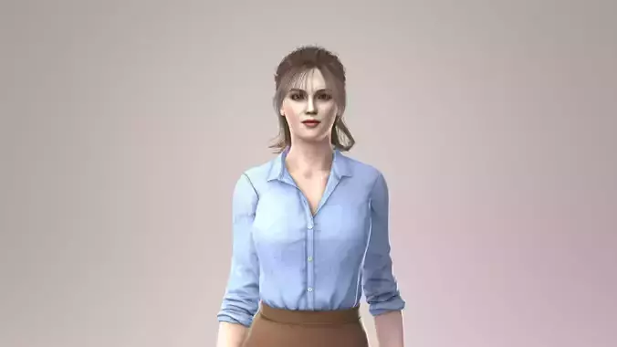 Mary 3d character model 3D model