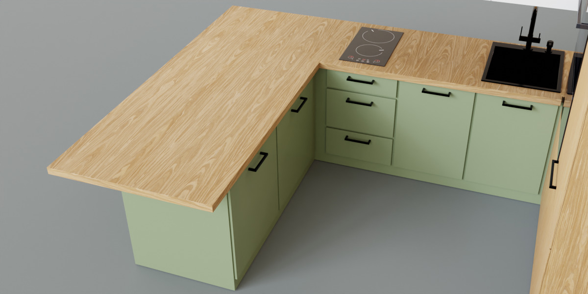 Modern Scandinavian Kitchen Set 3D Model 3D model_5