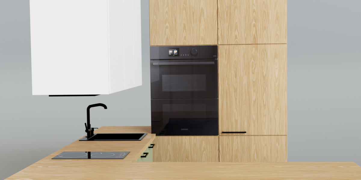 Modern Scandinavian Kitchen Set 3D Model 3D model_6