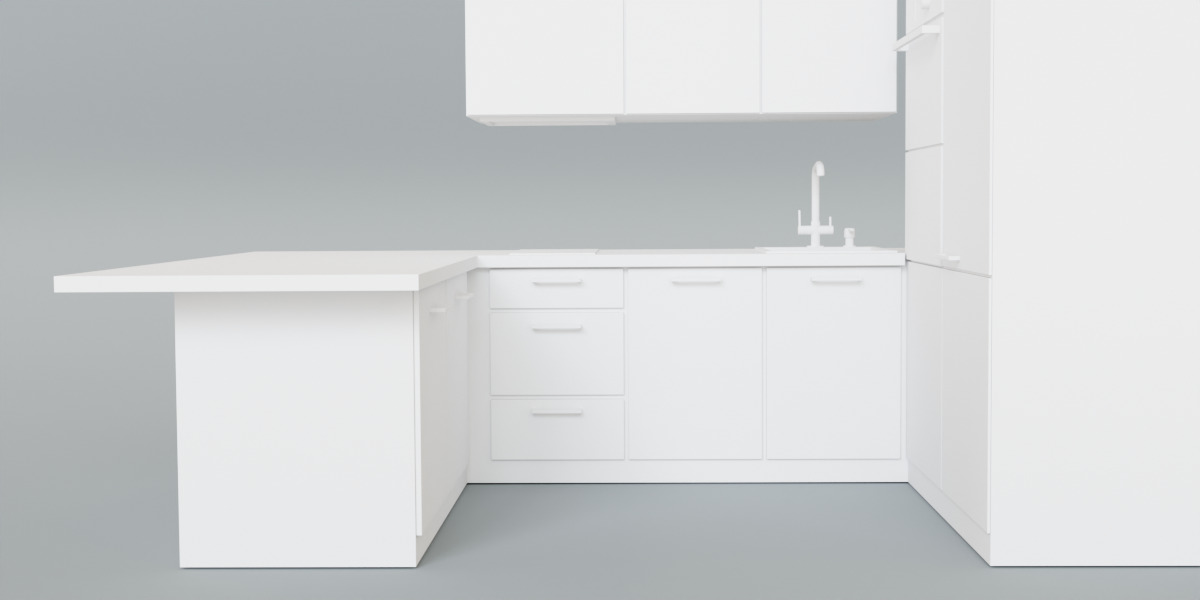 Modern Scandinavian Kitchen Set 3D Model 3D model_11