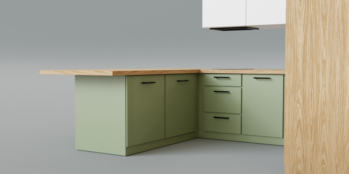 Modern Scandinavian Kitchen Set 3D Model 3D model_3