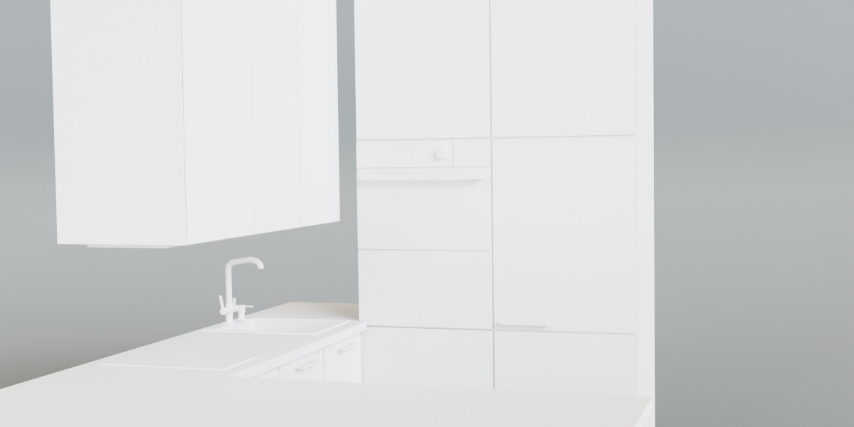 Modern Scandinavian Kitchen Set 3D Model 3D model_10