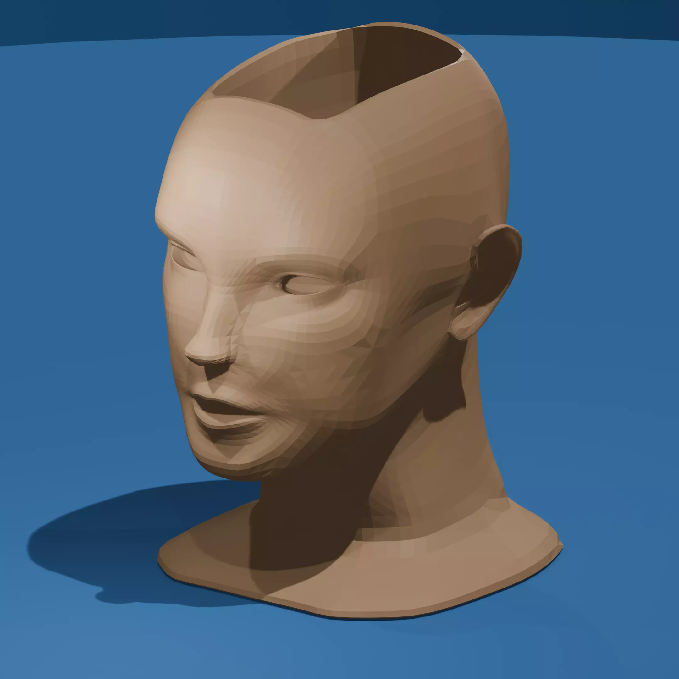Woman bust pencil holder 3D print model