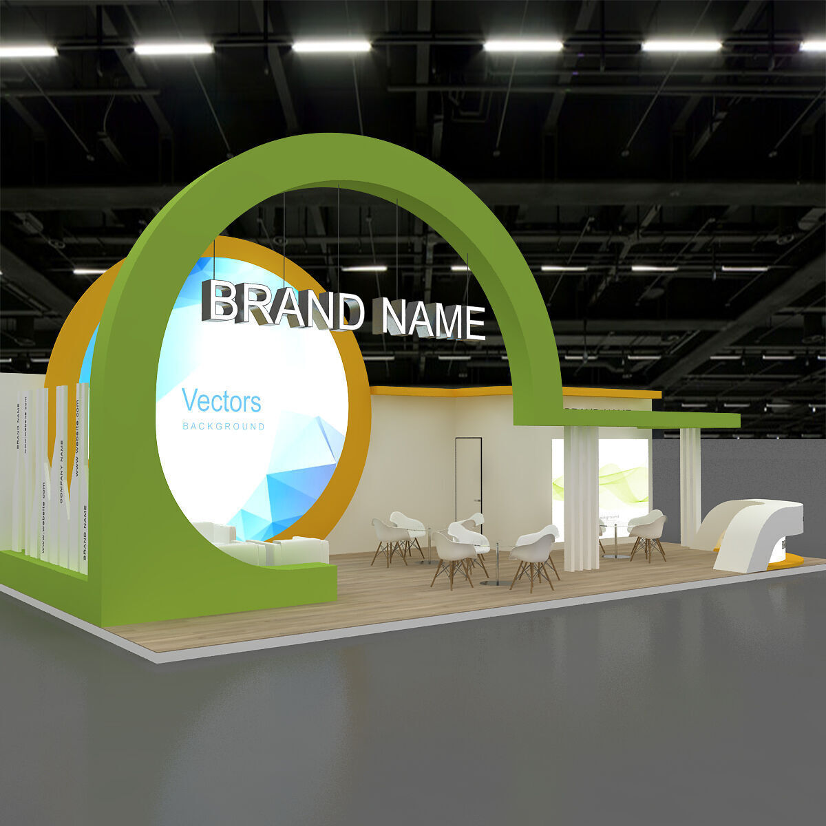 3d booth 3D model_5