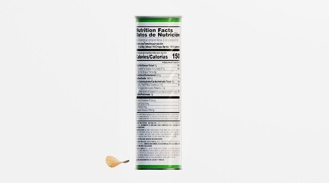 Pringels sour cream and onion Low-poly 3D model 6