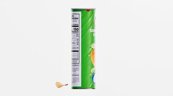 Pringels sour cream and onion Low-poly 3D model 4