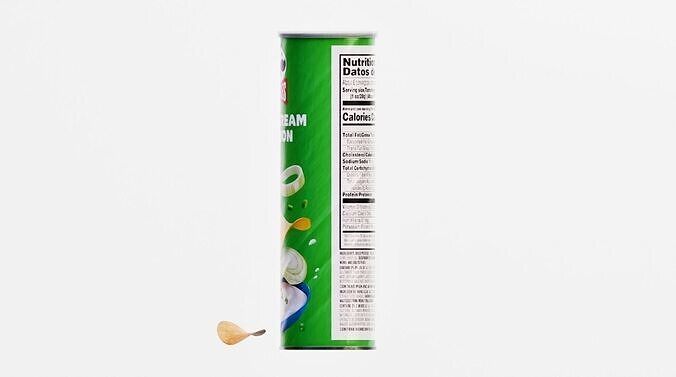 Pringels sour cream and onion Low-poly 3D model 5