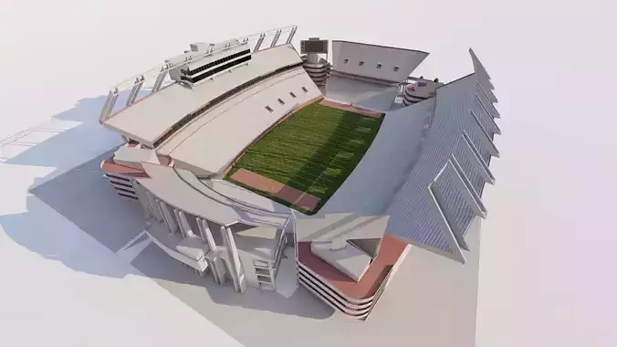 Football Stadium-American football 3D model