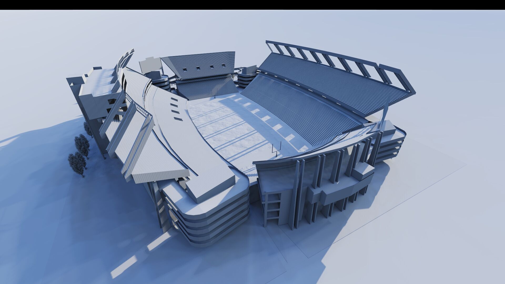 Football Stadium-American football 3D model_12