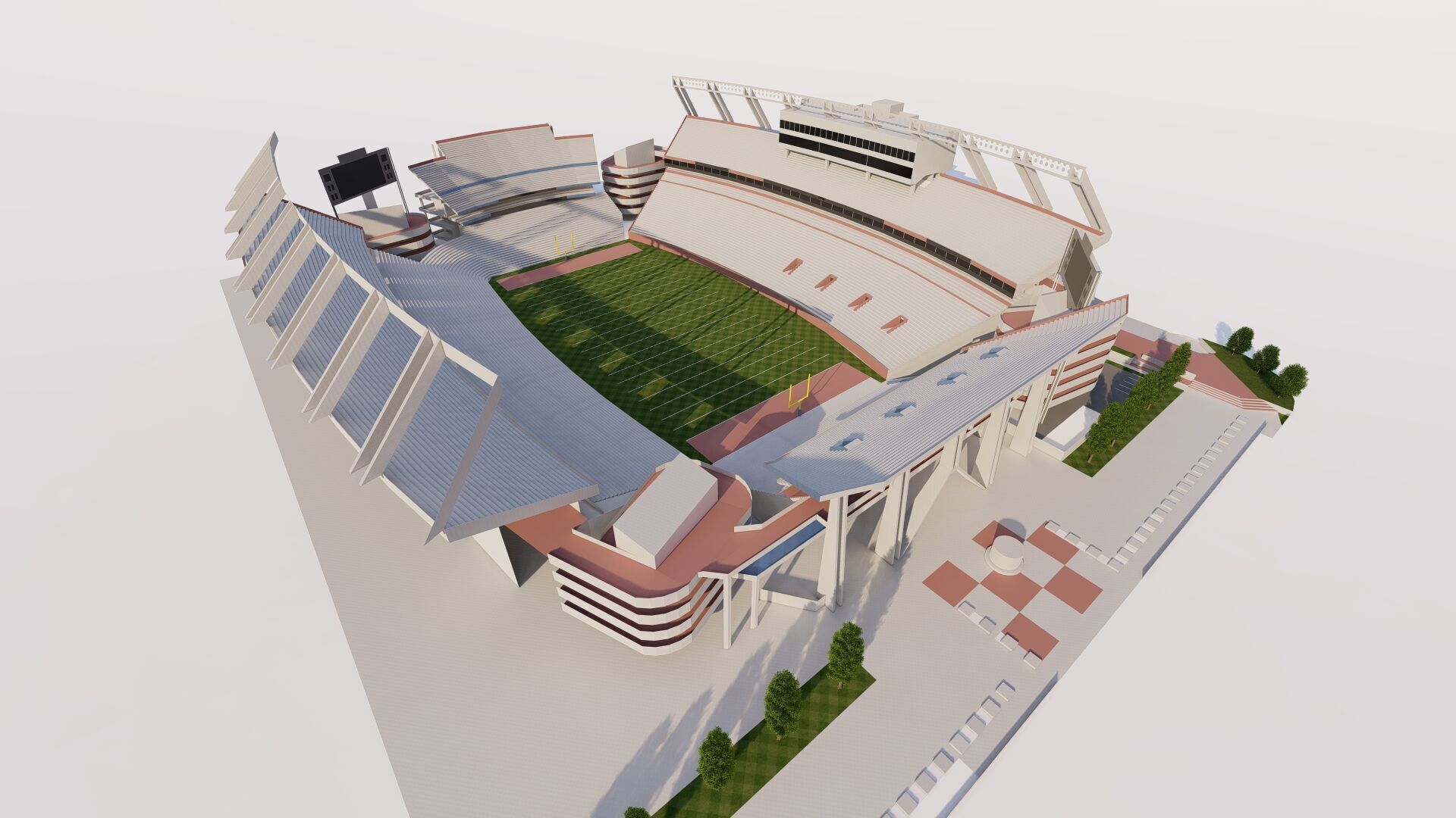 Football Stadium-American football 3D model_3