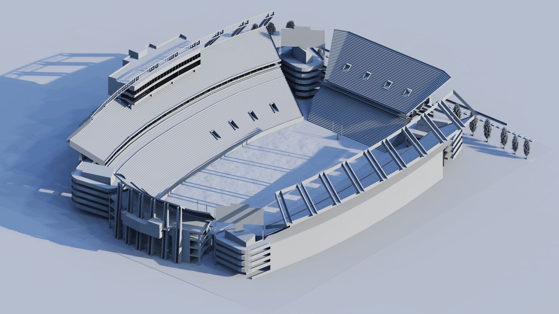 Football Stadium-American football 3D model_17