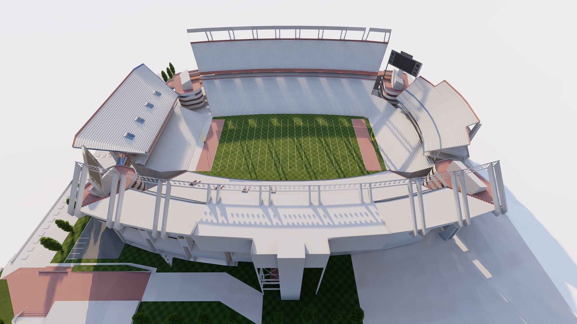 Football Stadium-American football 3D model_1